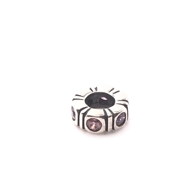 Pandora Pink CZ Trinity Spacer Charm - Picture 4 of 4
